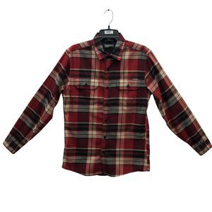 Eddie Bauer Shirt Mens Small Plaid Flannel Long Sleeve Classic‎ Fit Outdoor